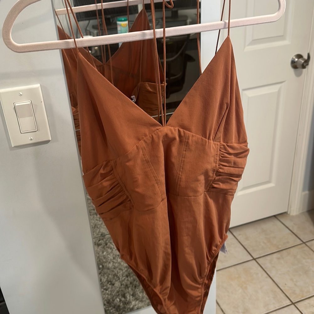 Zara Burnt orange body suit